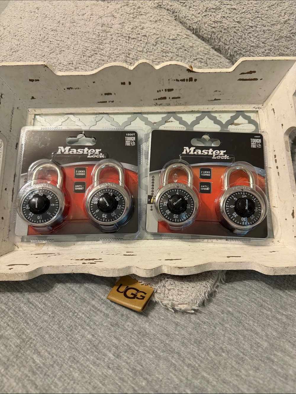 Set of Four Black Dial Combination Padlocks